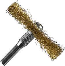 ЗУБР 5 шт, 25/40/55/63/78 мм, витая латунированная, стальная проволока, набор дисковых щеток-крацовок для, фото 4