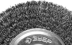 ЗУБР 150 х 12.7 мм, витая, стальная проволока 0.3 мм, дисковая щетка-крацовка для точильно-шлифовального, фото 4