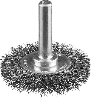 ЗУБР 38 мм, витая, стальная проволока 0.3 мм, щетка дисковая для дрели, Профессионал (35198-038), фото 1