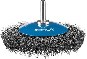 ЗУБР 100 мм, витая стальная латунированная проволока 0.3 мм, коническая щетка для дрели, Профессионал, фото 3