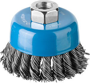 ЗУБР 80 мм, стальная проволока 0.8 мм, чашечная щетка-крацовка для УШМ, Профессионал (35277-080), фото 1