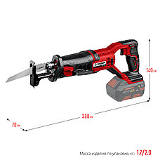 ЗУБР С1-18, 18 В, 180 мм, без АКБ, сабельная пила (СПЛ-185), фото 2