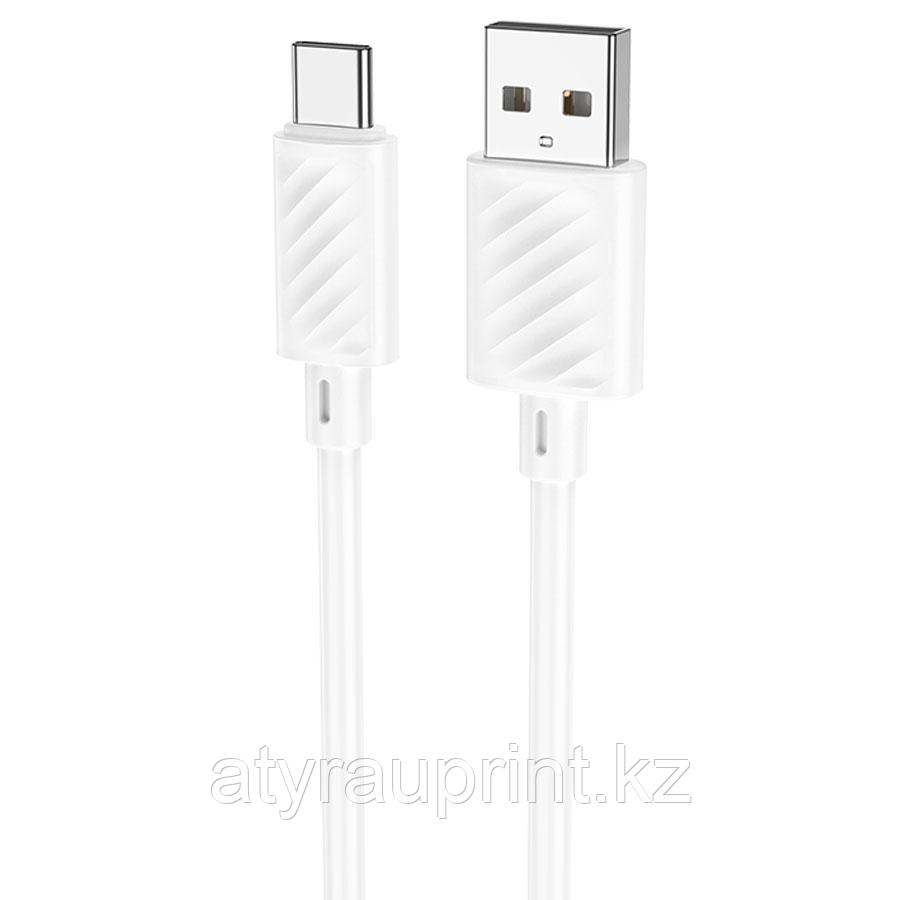 Кабель USB HOCO X88 Gratified USB - Type-C, 3A, 1 м, белый, фото 1