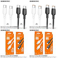 Кабель USB - Type-C Borofone BX113 Lenny, 1.0м, 3.0A, силикон, цвет: белый