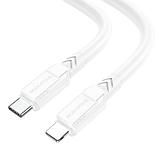 Кабель USB - Type-C Borofone BX113 Lenny, 1.0м, 3.0A, силикон, цвет: белый, фото 3