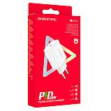 Сетевое зарядное устройство BOROFONE BA57A Easy Speed 1xUSB-C, 3.0A, 20W, белый, фото 3