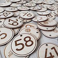 Номерки для гардероба из дерева на заказ