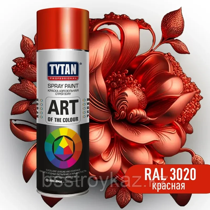 Аэрозольная краска TYTAN "PROFESSIONAL" краная 400мл 10039965