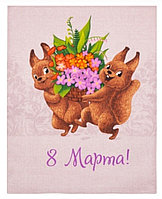 Вафельные кухонные полотенца 8 марта