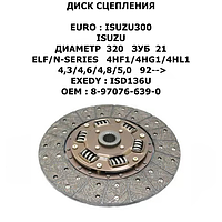 ISUZU ДИСК СЦЕПЛЕНИЯ ДИА 300/ЗУБ 21_x000D_ ELF/N-SERIES 4HF1/4HG1/4HL1 4,3/4,6/4,8/5,0 92-->