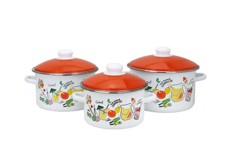 Набор посуды "Лимонад", белый Эмаль Магнитогорск, фото 1