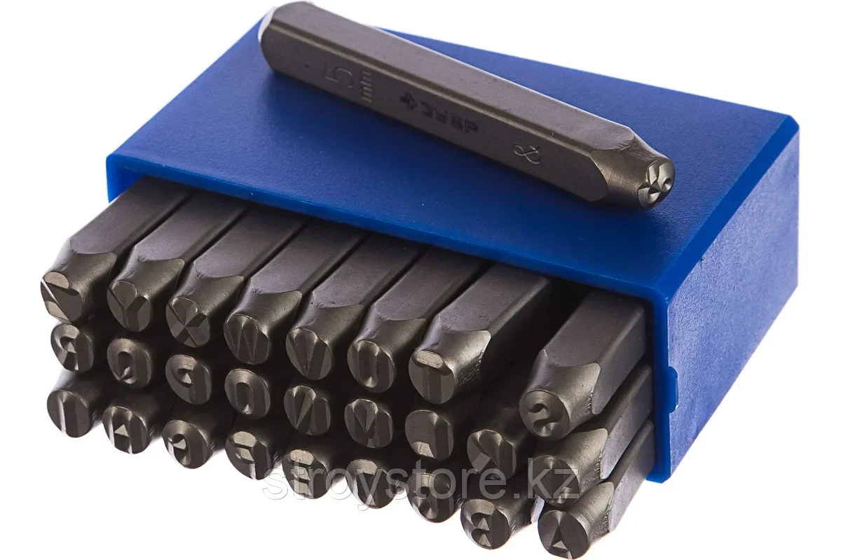 Клейма штамповочные буквенные, латиница, ЗУБР Профессионал 5 мм