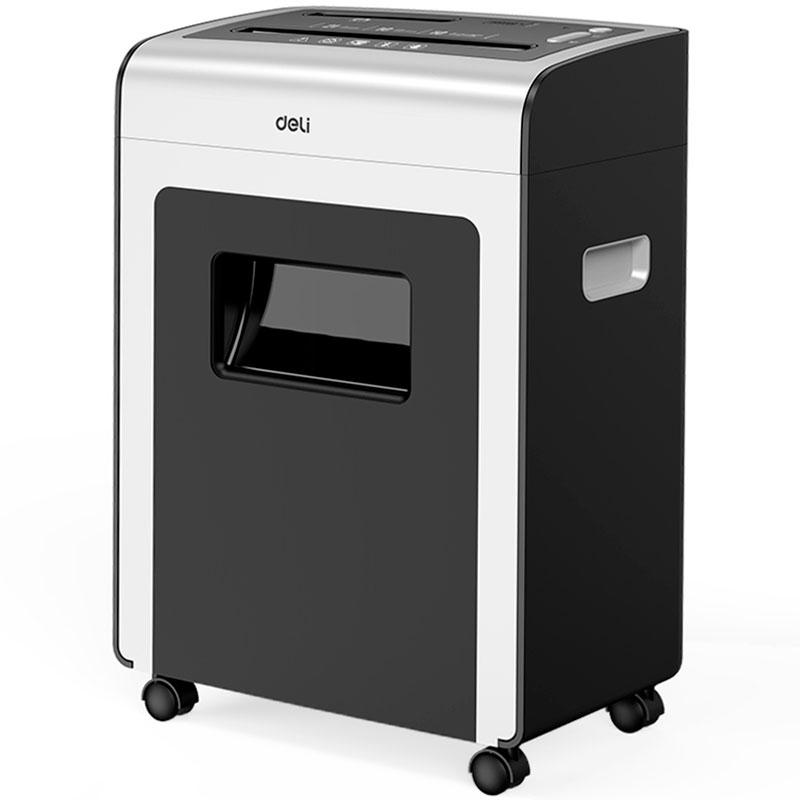Шредер Deli, 4 уровень секретности (3х15мм), 10 листов, 21 литр, фото 1