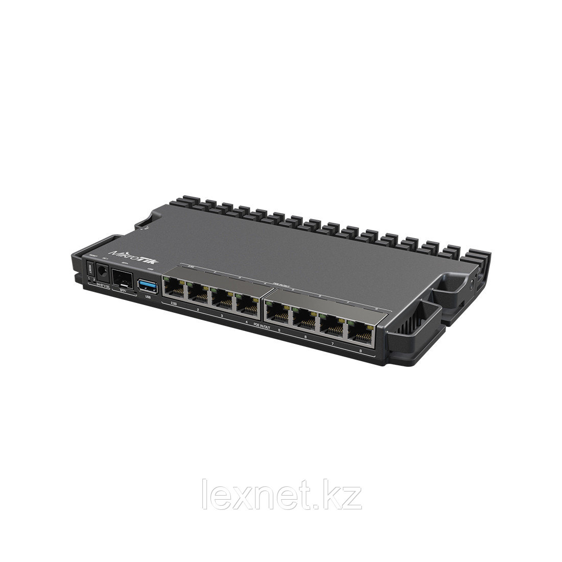 Маршрутизатор, MikroTik, RB5009UPr+S+IN, RouterBORD, 1x 2.5Gbit LAN (802.3af/at PoE-out and POE-in), 7x 1Gbit LAN (802.3af/at PoE-