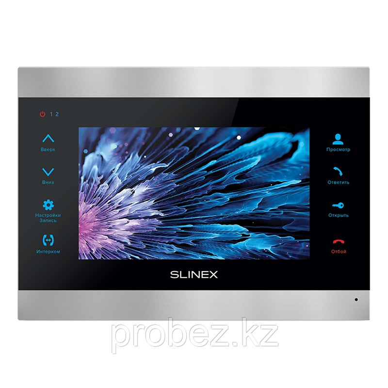Slinex SL-07MHD цвет серебро + белый. 7" Домофон с ультратонким корпусом и функцией памяти