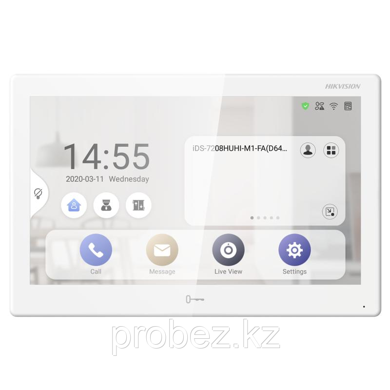 Hikvision DS-KH9510-WTE1 (White)(B) 10.1" Android IP-видеодомофон c Wi-Fi