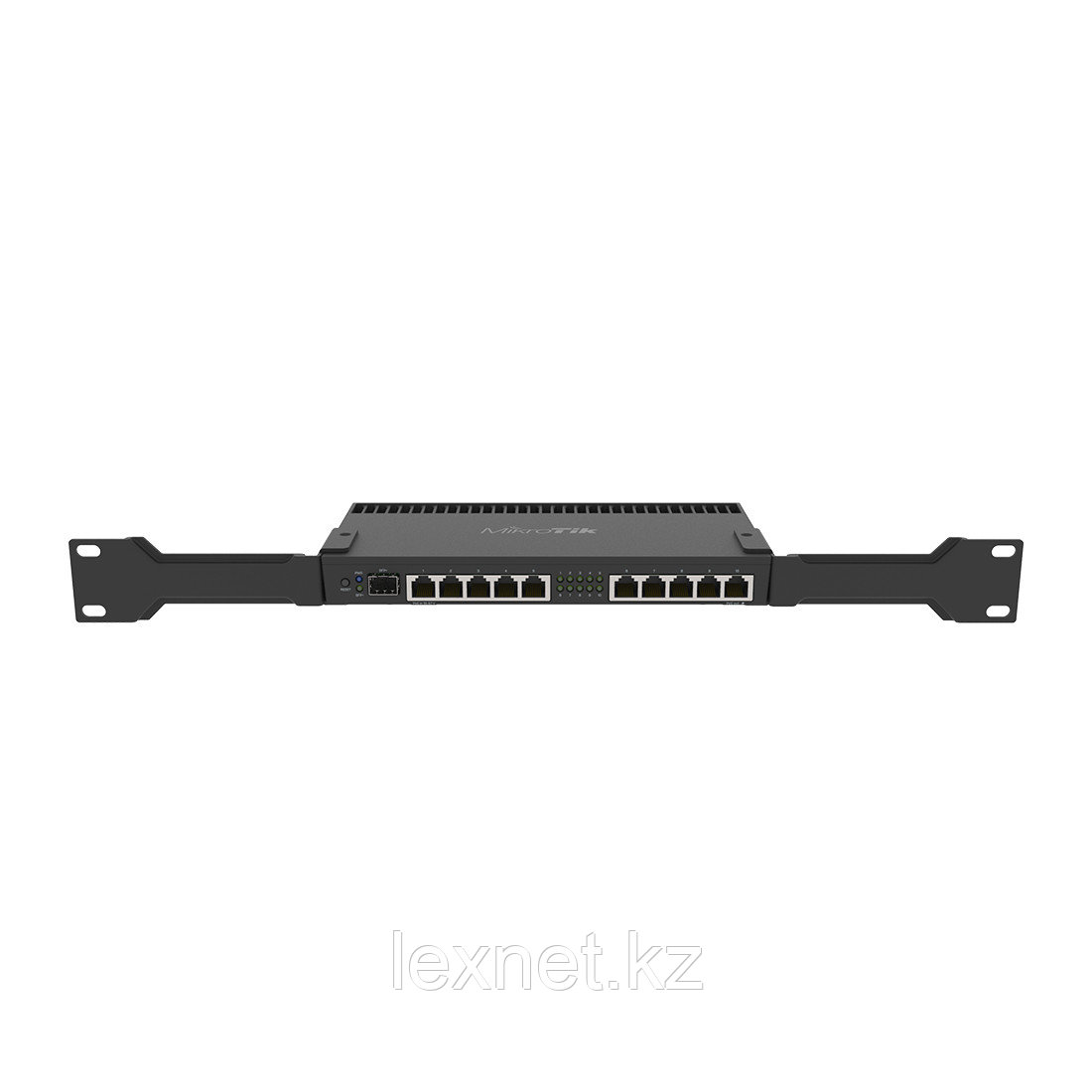 Маршрутизатор, MikroTik, RB4011iGS+RM, RouterBOARD, 10 портов 10/100/1000M, 1 порт SFP+, (Ether10 Passive PoE, 0,6А), Passive PoE