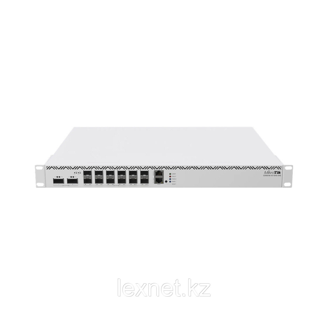 Сетевой маршрутизатор, MikroTik, CCR2216-1G-12XS-2XQ, 1 порт 10/100/1000T Rj45, 12 портов 25G SFP28, 2 порта 100G QSFP28, RouterOS