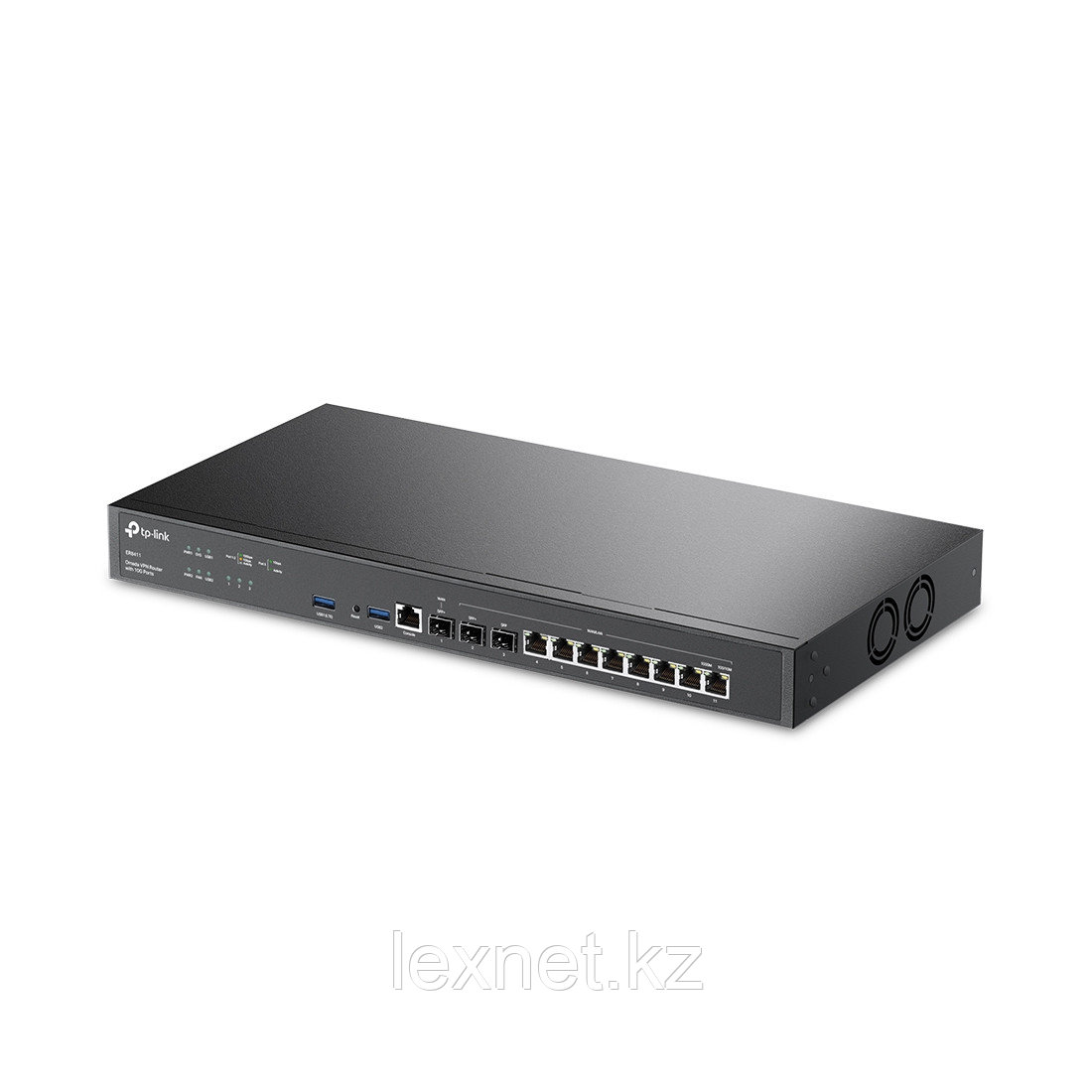 Маршрутизатор VPN, TP-Link, ER8411, SafeStream Гигабитный VPN-маршрутизатор с 2 портами SFP+ 10 Гбит/с, 1 гигабитный SFP-порт WAN/