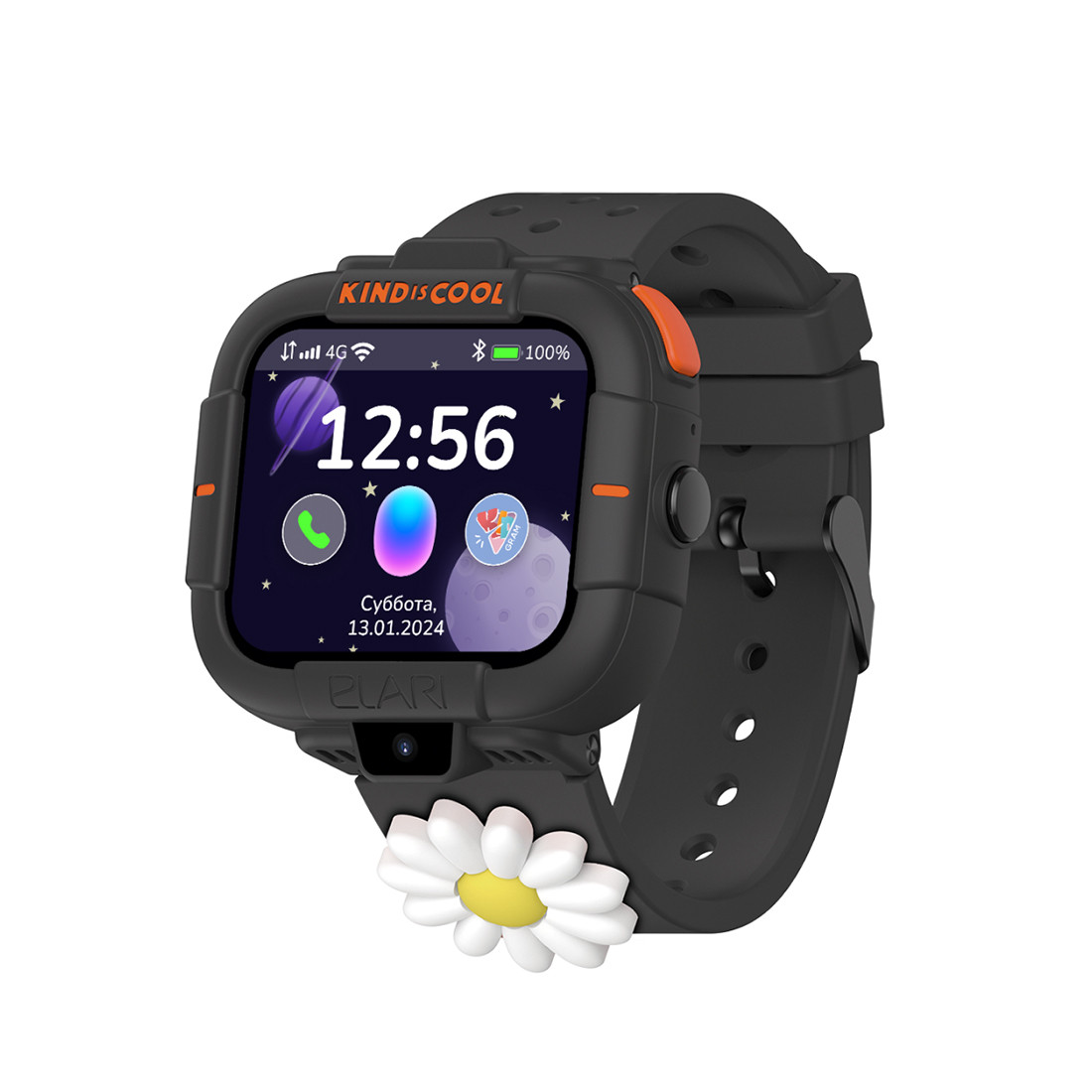 Детские смарт часы Elari KidPhone Masha and the Bear Black, фото 1