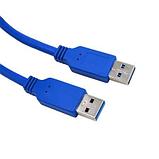 Кабель USB AM - USB AM, 0.6м, голубой, фото 2