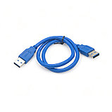 Кабель USB AM - USB AM, 0.6м, голубой, фото 3