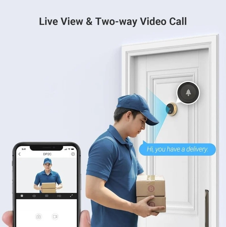 Видеоглазок EZVIZ DP2C Silver Модель: CS-DP2C-A0-6E2WPFBS | Компл