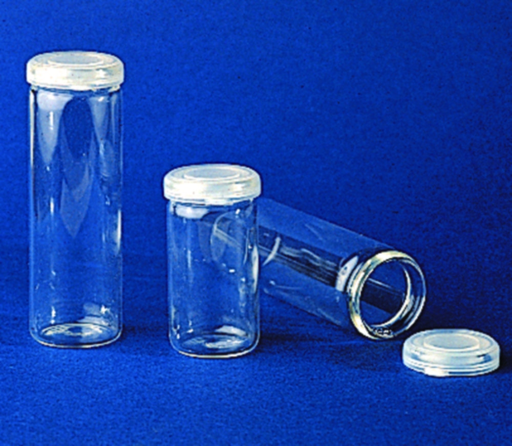 Цилиндрические флаконы, AR-стекло c PE-крышкой