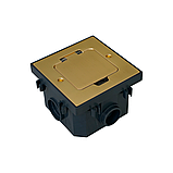 Shelbi SFW-2M-IP44-GD Напольный/настенный лючок, 1 розетка 220В, IP44, золото, фото 8