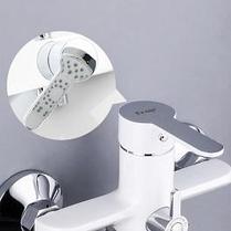 Смеситель Frap для ванны F2241 белый/хром длинный гусак, фото 6