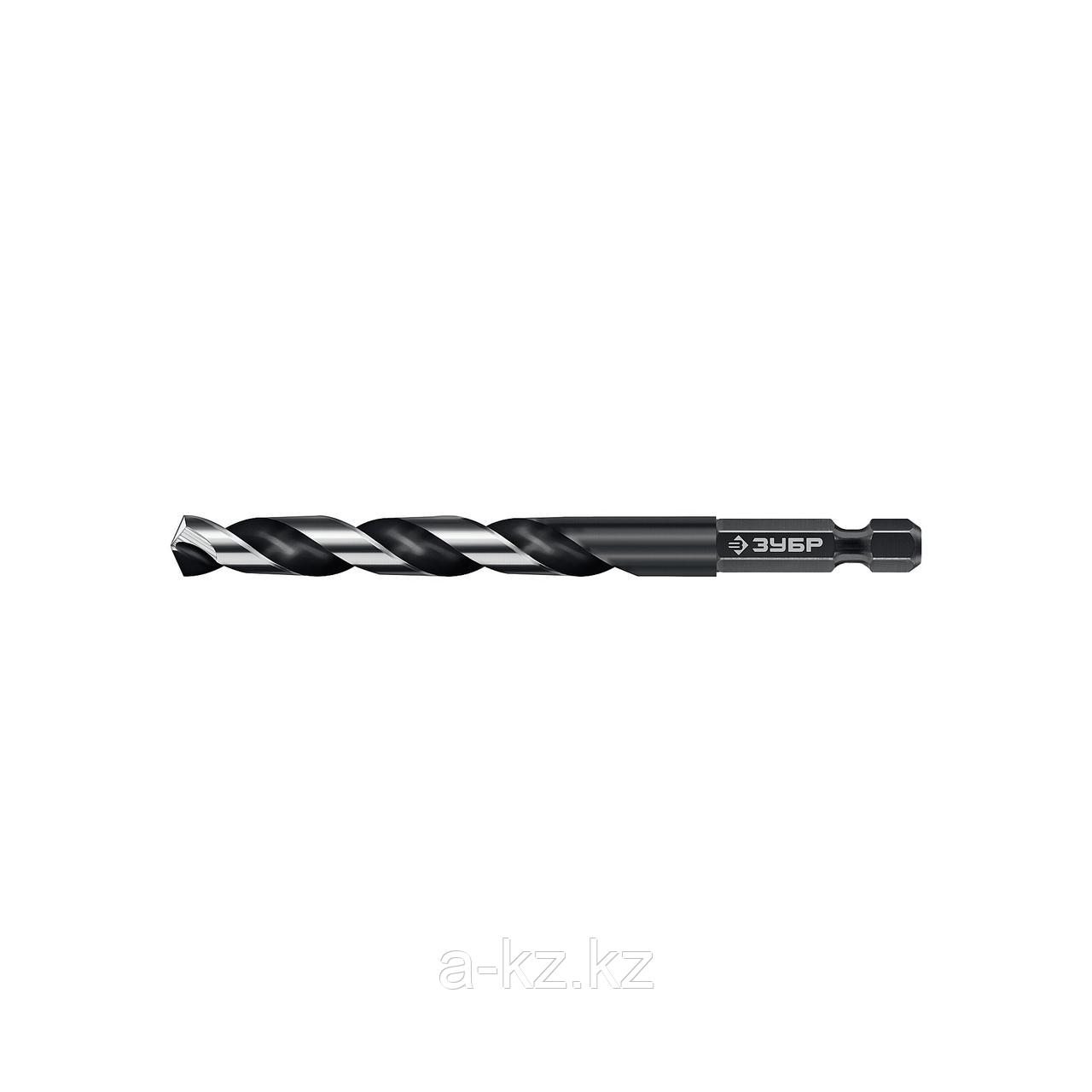 ЗУБР НЕХ-1/4″, d 10.0 х 133 мм, сверло по металлу для винтовёртов и шуруповертов IMPACT READY (29623-10)