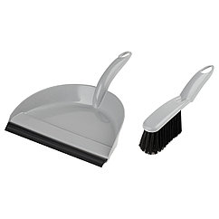 Комплект для уборки OfficeClean щетка-сметка и совок, с резиновой кромкой, ширина 24 см, пластик, се