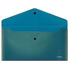 Папка-конверт на кнопке СТАММ "Хамелеон" С6, 180мкм, пластик, непрозрачная, зеленый хамелеон, фото 2