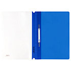 Папка-скоросшиватель пластик. перф. СТАММ А4, 180мкм, синяя с прозр. верхом, фото 2