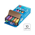 Мелки школьные Гамма, цветные, 10шт., мягкие, круглые, картон. упак., европодвес, фото 10