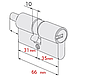 Цилиндровый механизм KALE 164 SXС 66 мм. (35+31+65) ключ-шток, фото 2