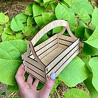 Деревянные именные корзины на заказ