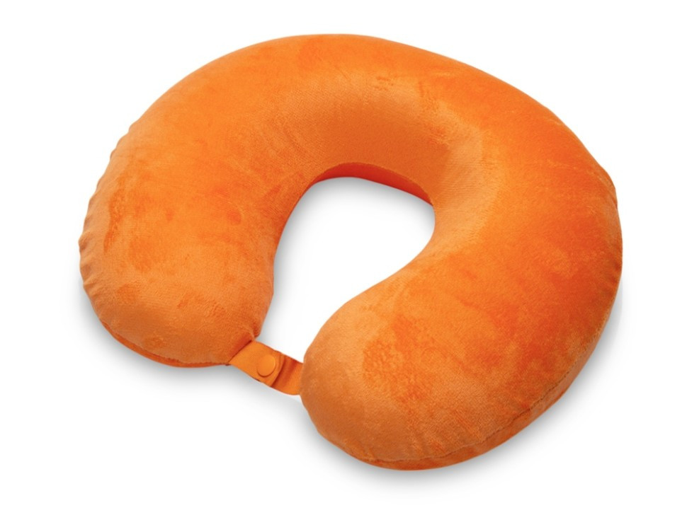 Подушка Basic из микрофибры с эффектом памяти U-shape, оранжевый NEW, фото 1