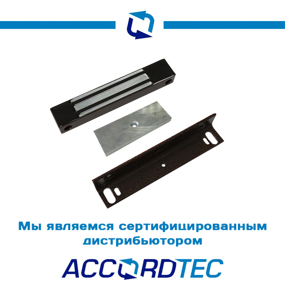 Электромагнитный замок AccordTec ML-400 KB с уголком