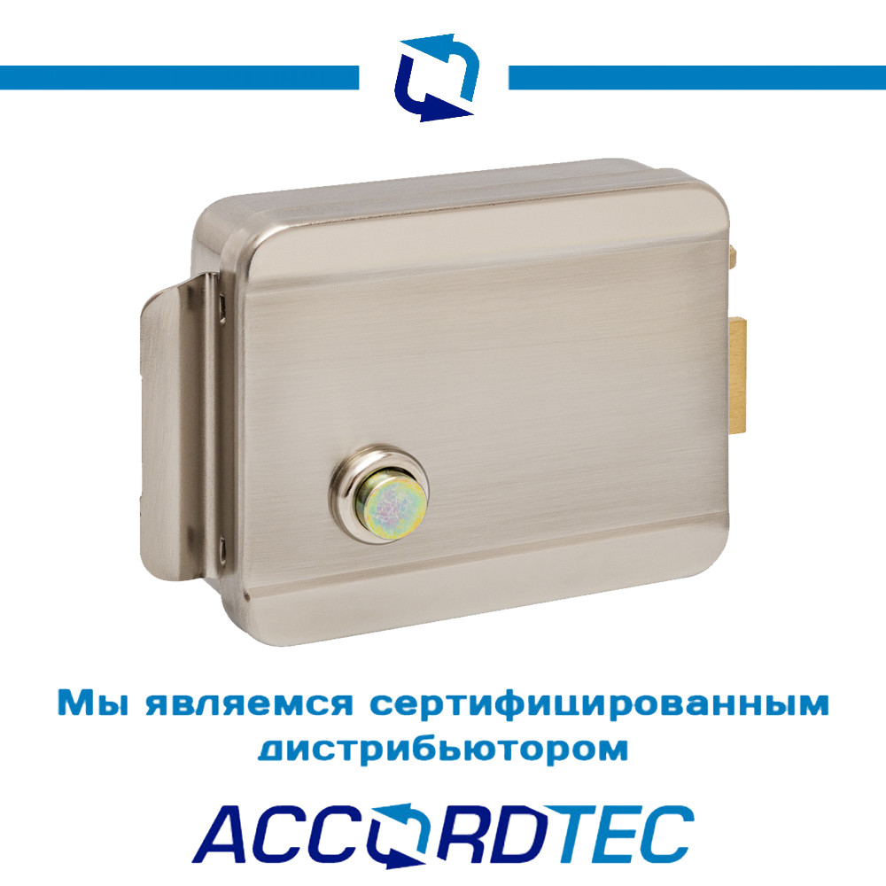 Электромеханический замок AccordTec AT-EL101AWN, накладной, серебрянный