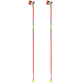 Палки беголыжные LEKI HRC Marathon (красно-желтые)