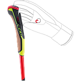 Палки беголыжные LEKI HRC max (красно-желтые), фото 5