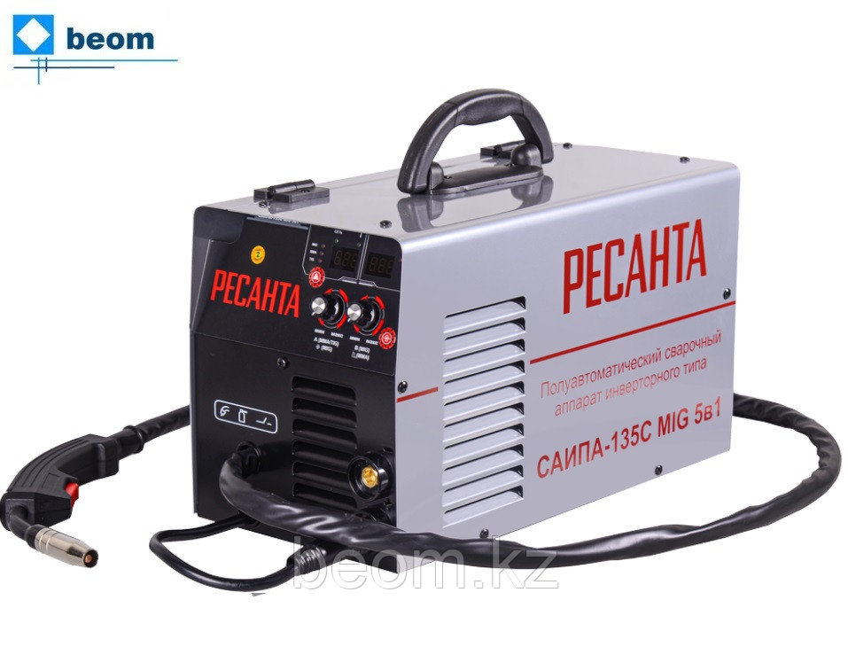 Сварочный полуавтомат Ресанта САИПА-135С ( 230±10% | 10 - 110А | MIG/MAG | ПВ - 70%, Ø - 0,6/0,8 мм | MMA мм 4)