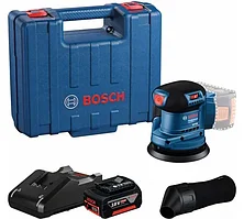 Аккумуляторная шлифмашина эксцентриковая Bosch GEX 185-LI 06013A5021 (10,000 об/мин, 125 мм, кейс)