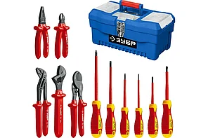 Набор диэлектрического губцевого инструмента, ЗУБР Профессионал 12 предм.