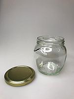 Банка стеклянная круглая диаметр крышки 82 мм 500мл