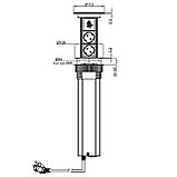 Shelbi STVA-4-WC-IP54-S Выдвижной-авто наст. розет. блок на 2 розетки, USB A+C, IP54, бесп. зар., серебро, фото 4