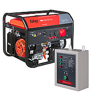 FUBAG Бензиновый генератор (трехфазный) с электростартером и коннектором автоматики BS 8000 DA ES + Блок
