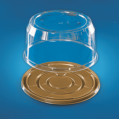 Тортница ПР-Т-223 Дно золото ПЭТ  (110шт. в коробке).