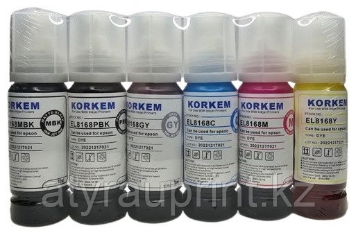 Чернила Korkem для Epson EL8168, комплект 6шт